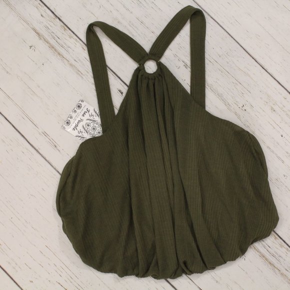 Free People Just a Fling Bubble Halter Top - Picture 6 of 8